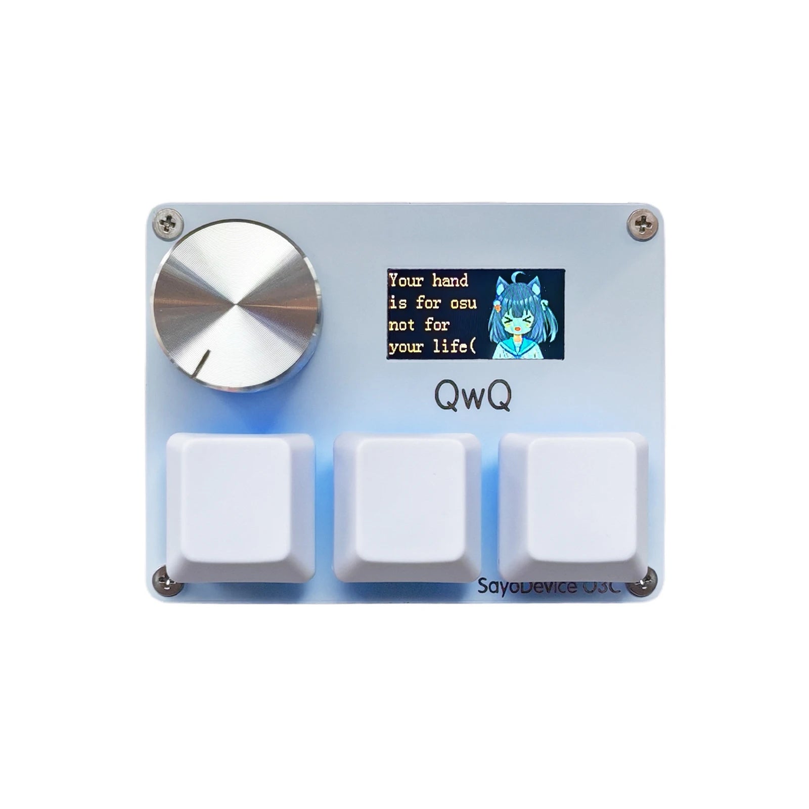 🎮 Mini Clavier Mécanique BTXETUEL SayoDevice OSU O3C – Switchs Magnétiques Roses | Écran IPS & Ultra-Vitesse