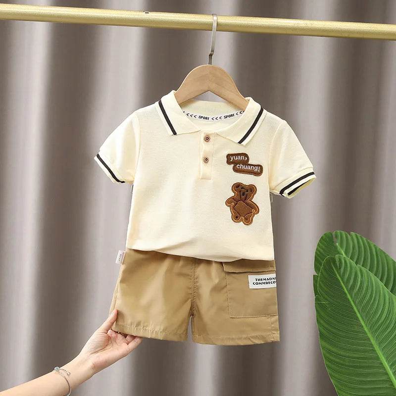 Ensemble de vêtements d'été pour bébé garçon, t-shirt et short, tenue de dessin animé mignon, t-shirt et pantalon pour tout-petits | Wayne Outfitters - Legeekshop