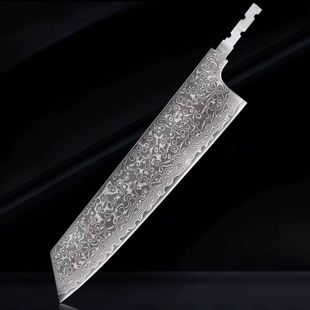 🗡️ TURWHO - Lame Japonaise Forgée Main en Acier Damascus 67 Couches (Sans Manche) - Legeekshop