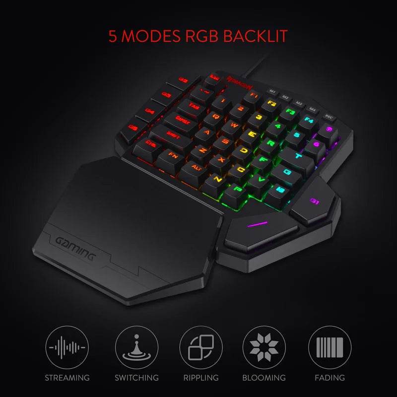 🎮 Clavier Mécanique Redragon K585 DITI – Gaming à Une Main | Rétroéclairage RGB & Hot-Swap - Legeekshop