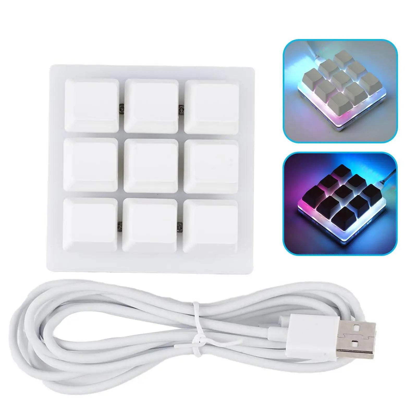 🎮 Mini Clavier Mécanique Programmable SayoDevice – USB | 2 à 24 Touches Macro - 9 Keys White / China - clavier