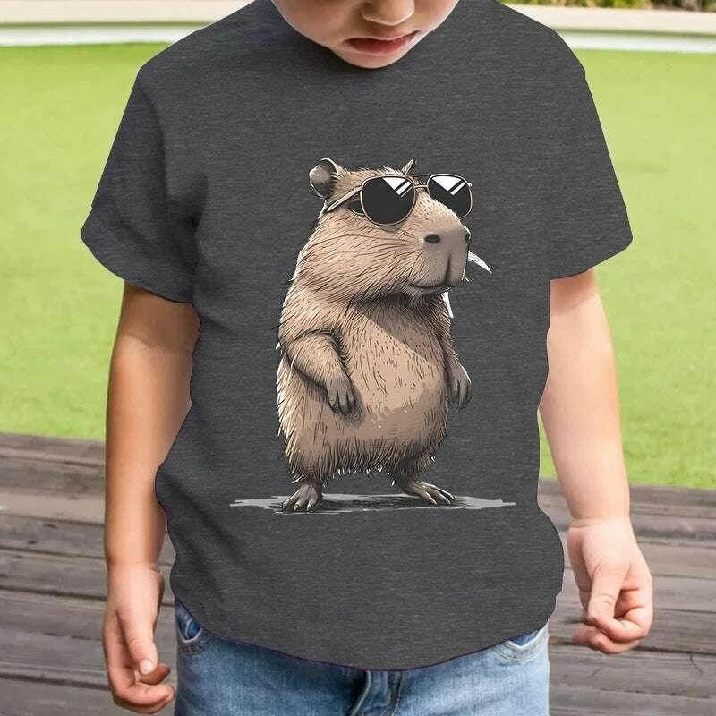 T-shirt Enfant Capybara 3D – Style Décontracté Été - Legeekshop