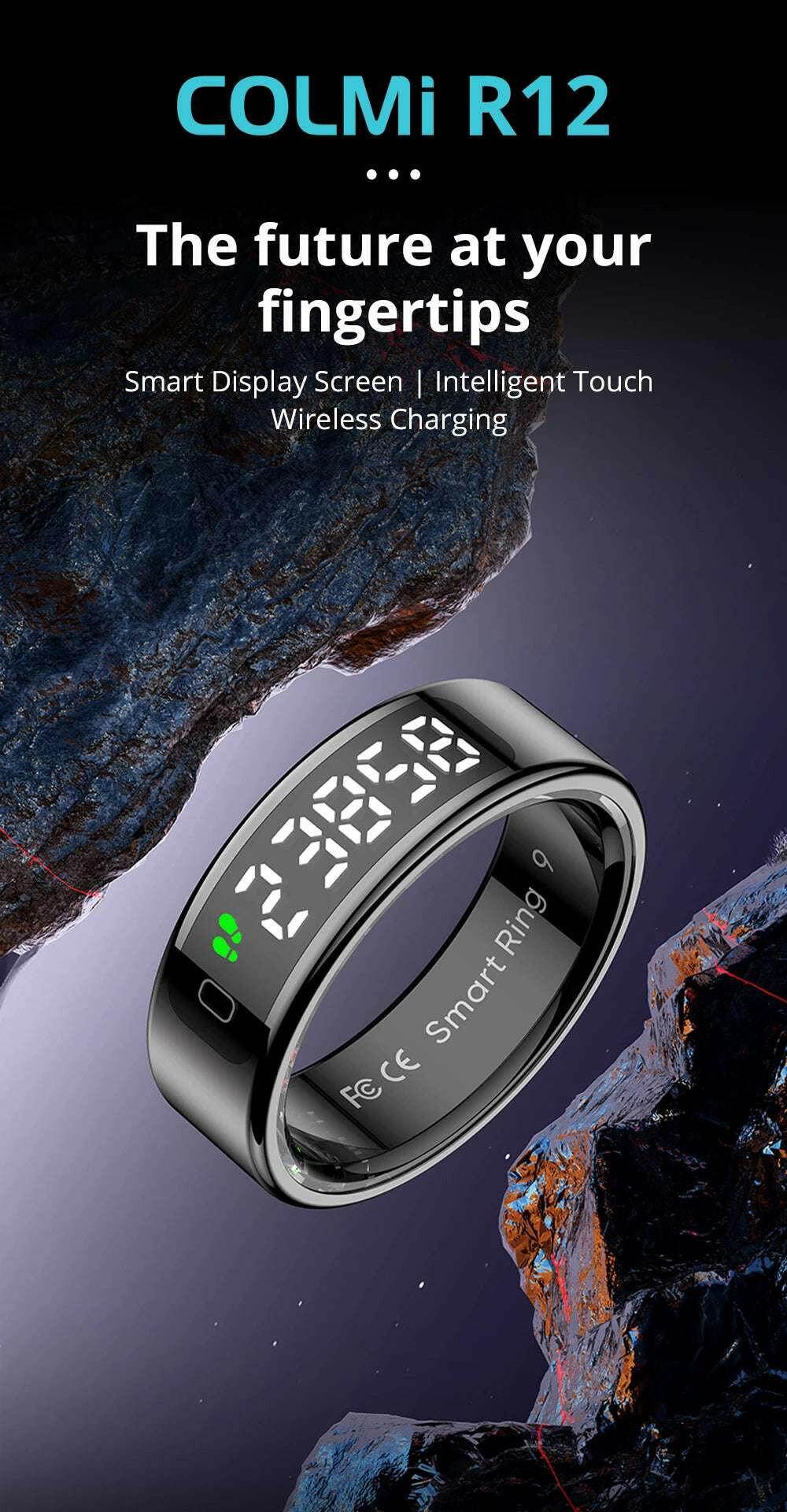 đ COLMI R12 â Anneau intelligent avec Ă©cran tactile & suivi santĂ© - Legeekshop