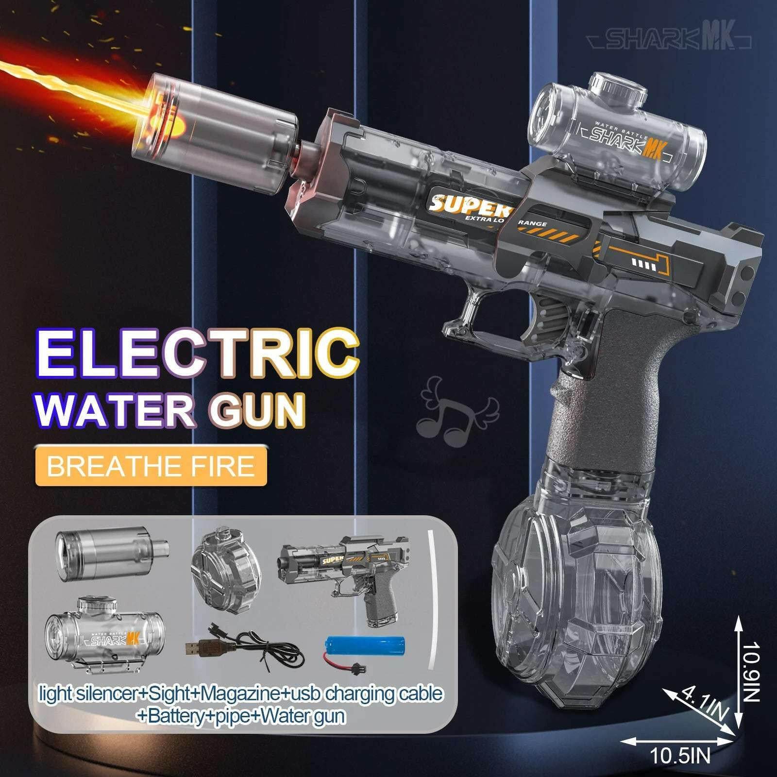 🔫 Pistolet à eau électrique haute pression – Rafales automatiques & LED - Legeekshop