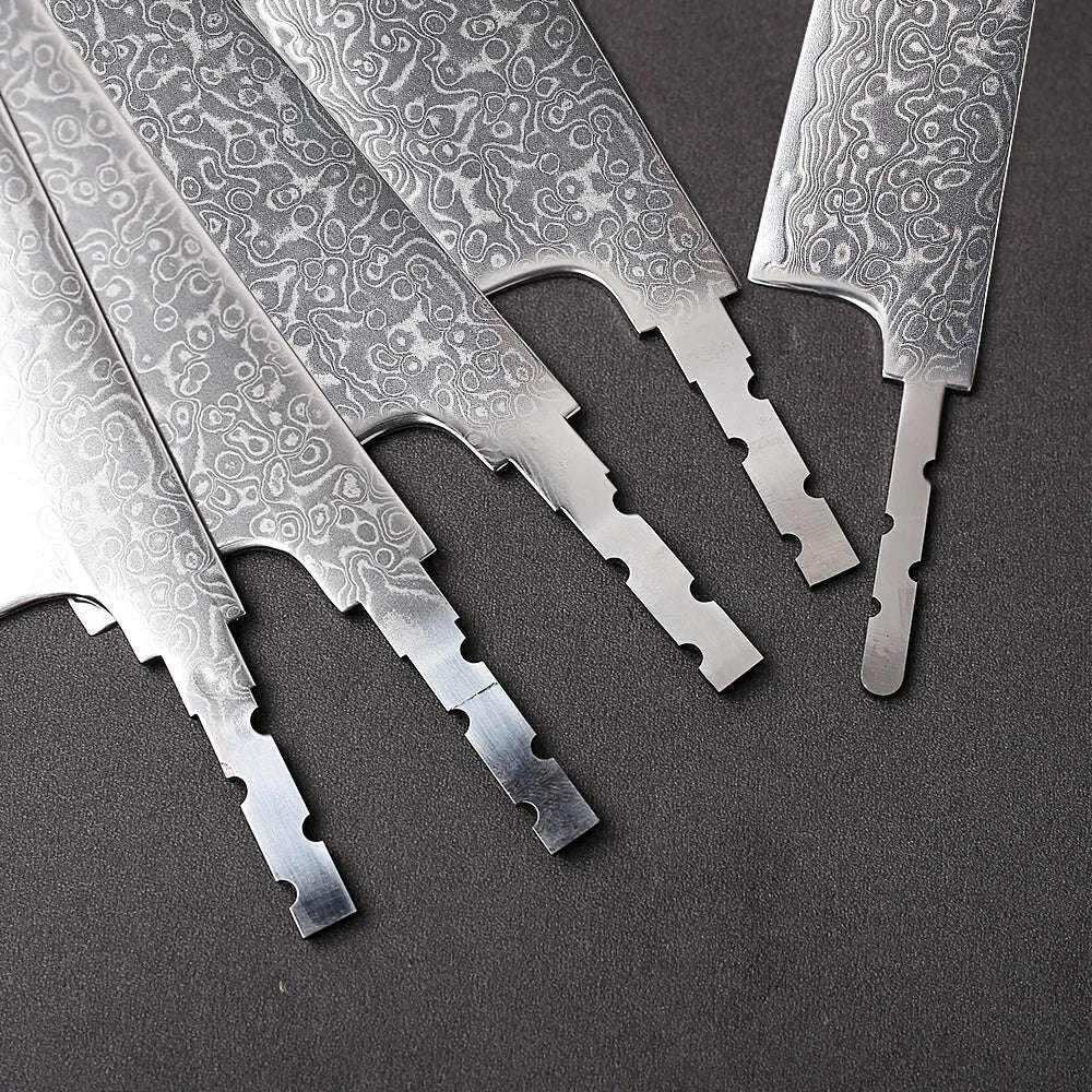 🗡️ TURWHO - Lame Japonaise Forgée Main en Acier Damascus 67 Couches (Sans Manche) - Legeekshop