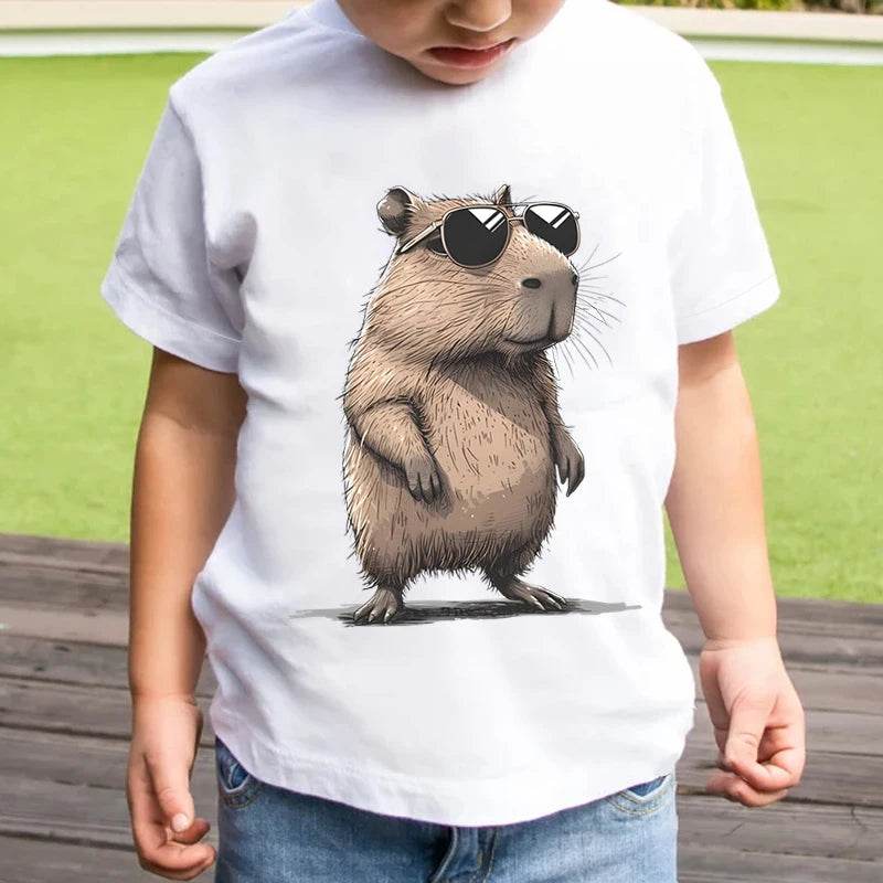 T-shirt Enfant Capybara 3D – Style Décontracté Été - Legeekshop