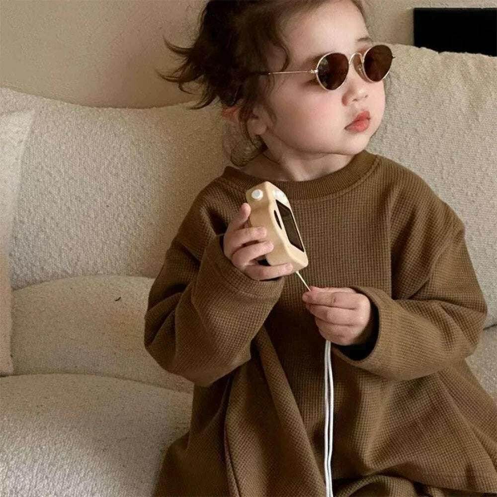 🧒 Ensemble Haut Cape & Pantalon Fille – Élégance Automnale 2 pièces - Legeekshop