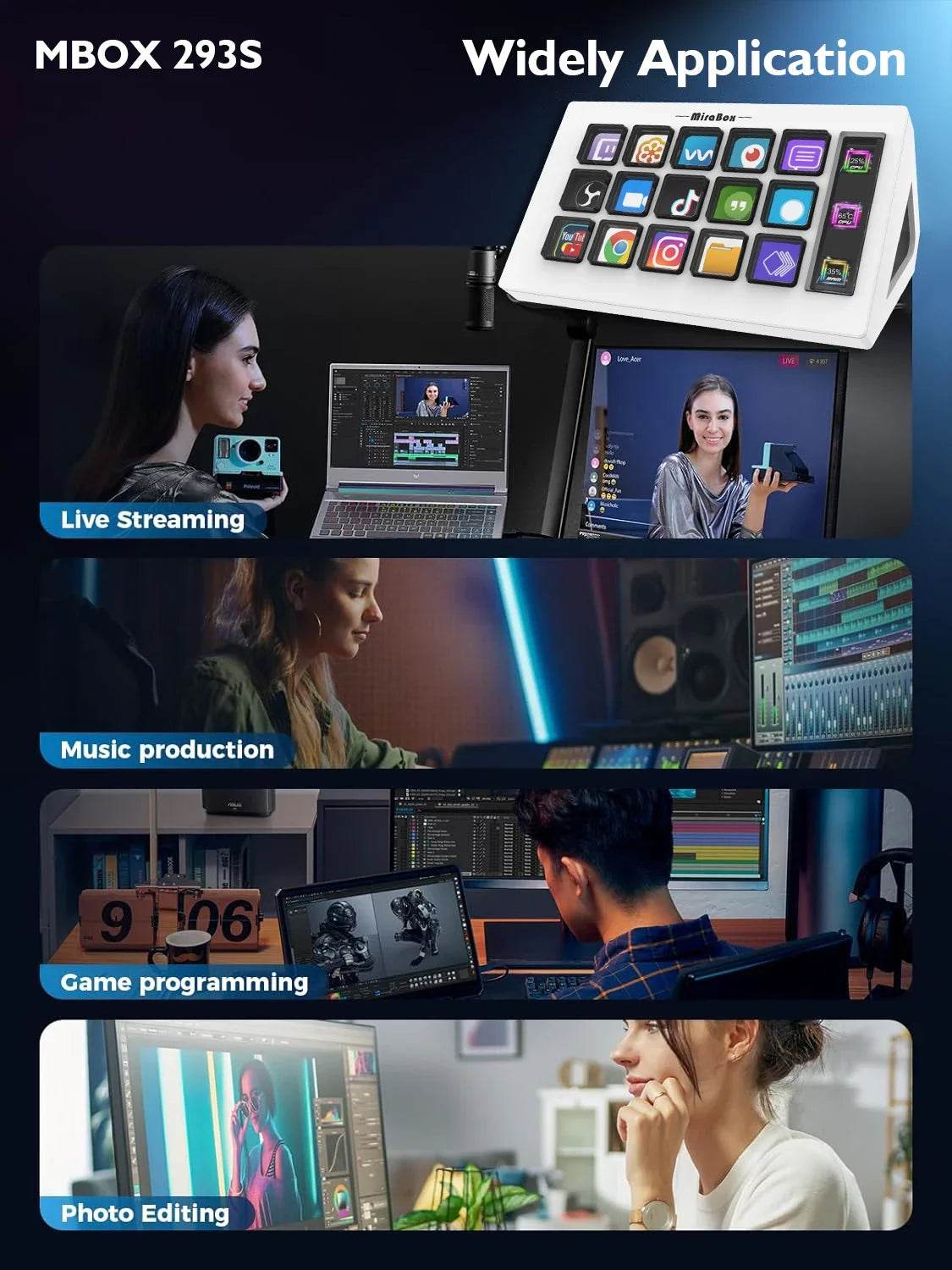 🎛️ Stream Deck Mini – Clavier Visuel 15 Touches LCD Personnalisables | Win / macOS - Legeekshop