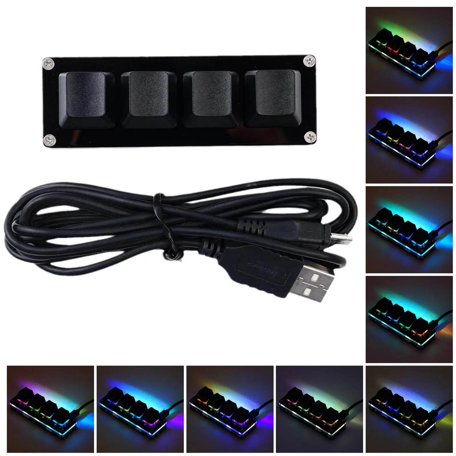 🎮 Mini Clavier Mécanique Programmable SayoDevice – USB | 2 à 24 Touches Macro - 4 Keys Black / China - clavier