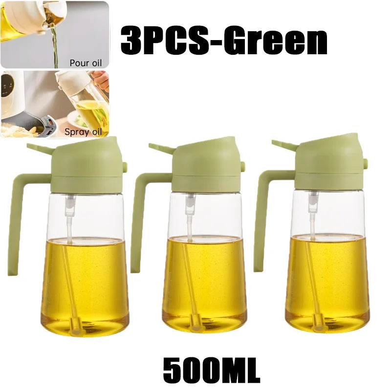 🥗 Bouteille de Pulvérisation d’Huile 2-en-1 | Distributeur & Spray pour Cuisine, BBQ & Pique-Nique 🌿🔥 - Legeekshop