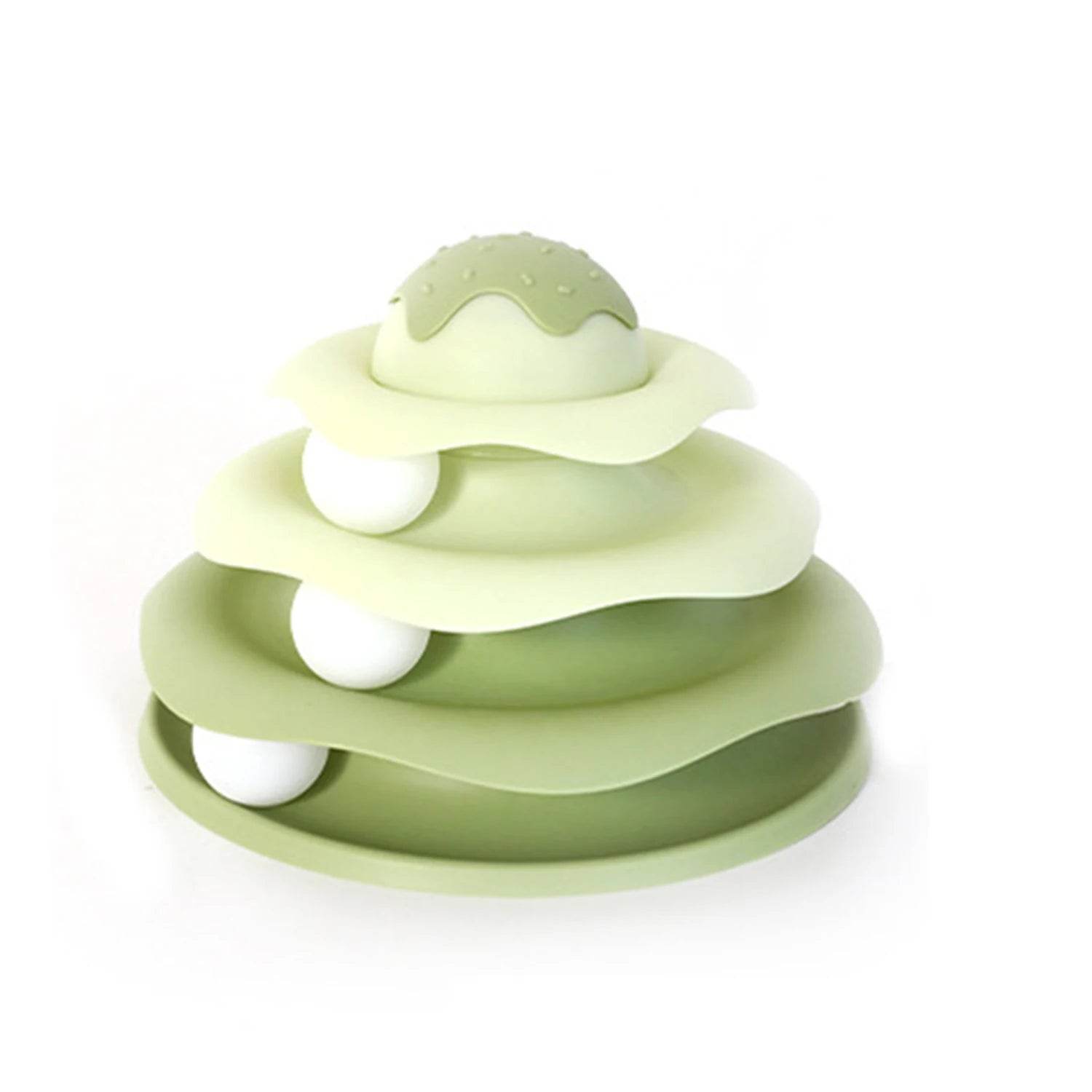 🐱 Tour de rotation à balles colorées – Jouet interactif 3 couches pour chats - Legeekshop