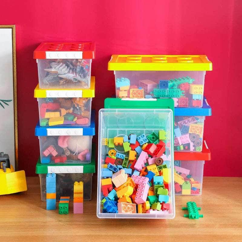 🧸 Boîte de Rangement Empilable – Organisateur Blocs de Construction & Jouets | Taille S ou L - Legeekshop