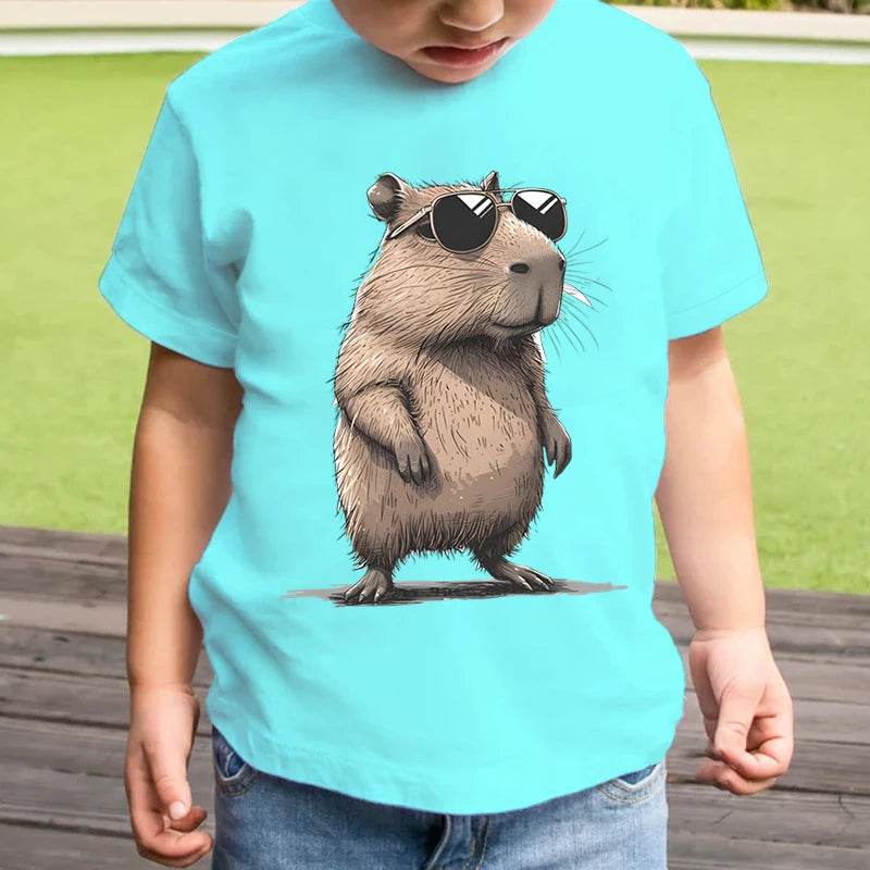 T-shirt Enfant Capybara 3D – Style Décontracté Été - Legeekshop