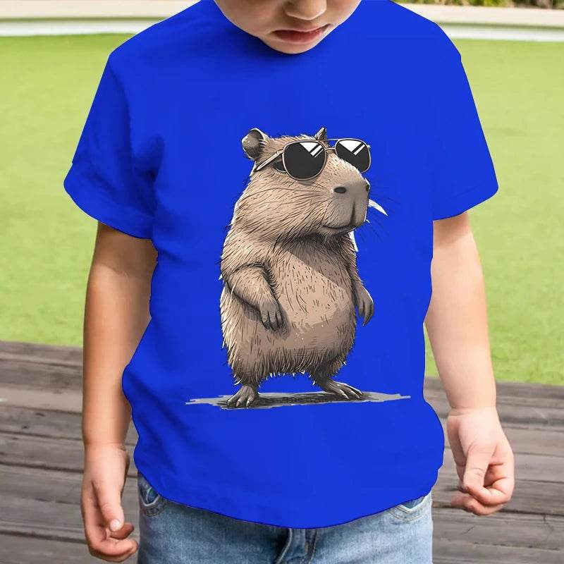 T-shirt Enfant Capybara 3D – Style Décontracté Été - Legeekshop
