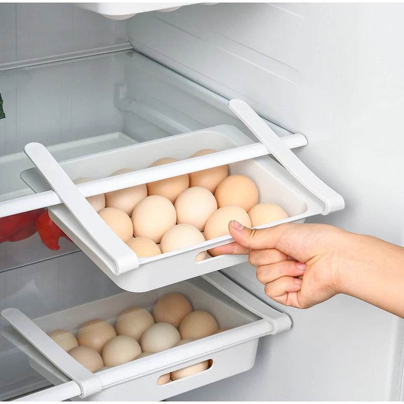 🥚 Boîte de Rangement d'Œufs Coulissante à 3 Couches – Style Échelle | Grande Capacité Réfrigérateur - Legeekshop