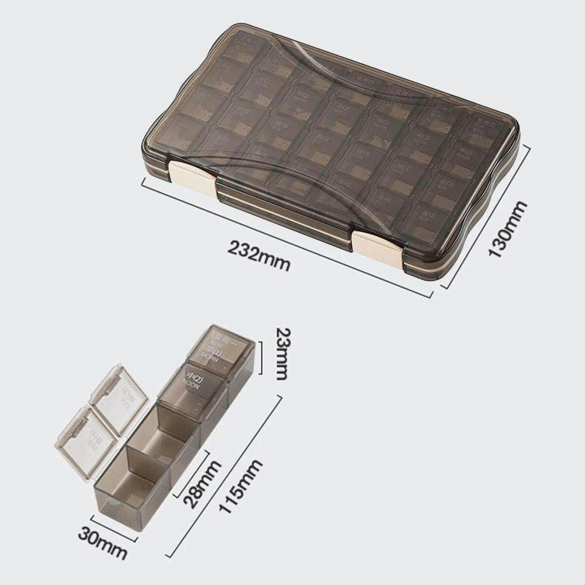 💊 Boîte à Pilules Hebdomadaire et Mensuelle – 7/14/28 Jours | Organisateur de Médicaments - Legeekshop