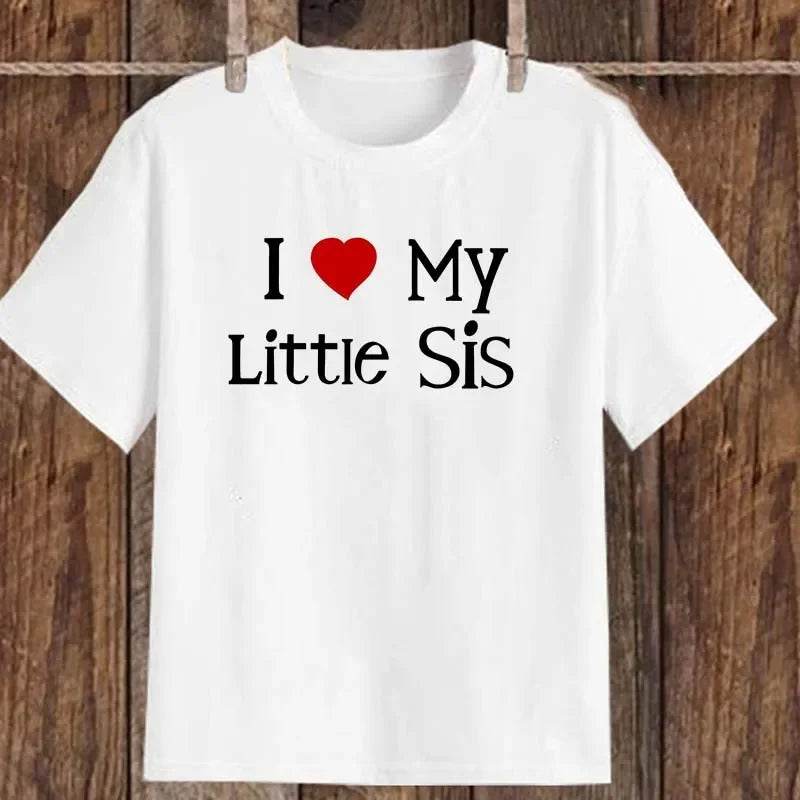 👕 T-shirt Enfant "I ❤️ My..." – Fratrie Assortie | Déclarations d’Amour Frère/Sœur - Legeekshop