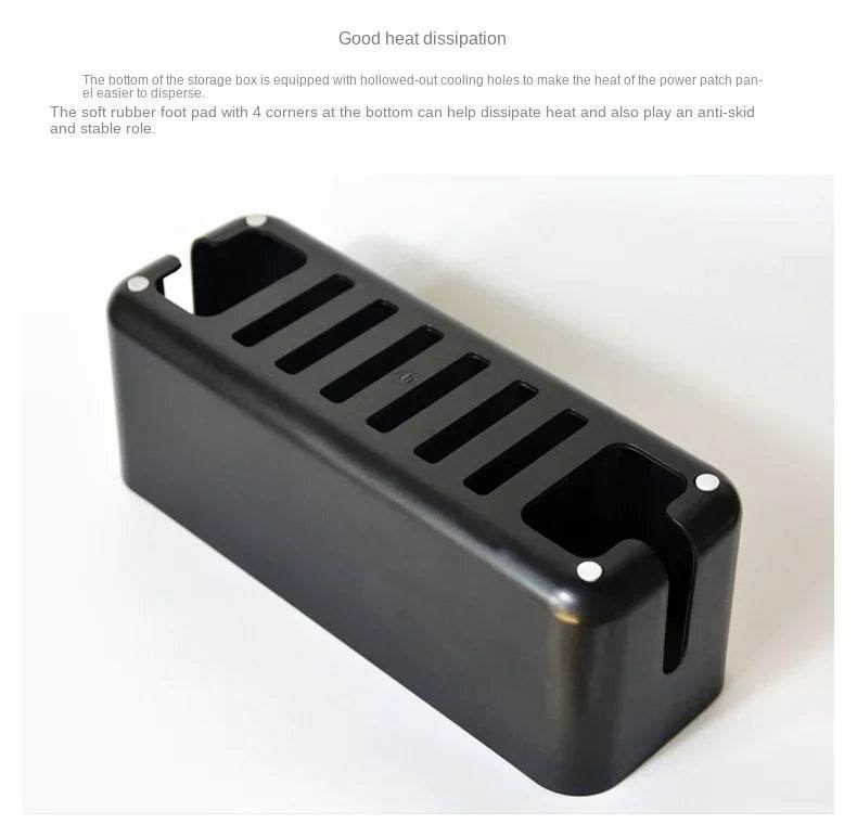 🔌 Boîte de Rangement Câbles avec Couvercle Bambou – Organisateur de Bureau Moderne - Legeekshop