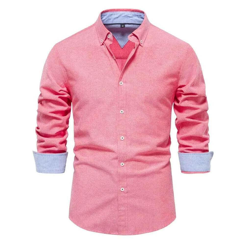 👔 Chemise Homme AIOPESON – Élégance Oxford Printemps-Automne - Legeekshop