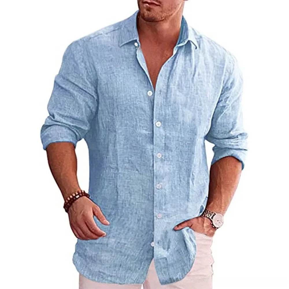 đ Chemise Homme Coton & Lin â Grande Taille DĂ©contractĂ©e | Printemps / Automne - Legeekshop