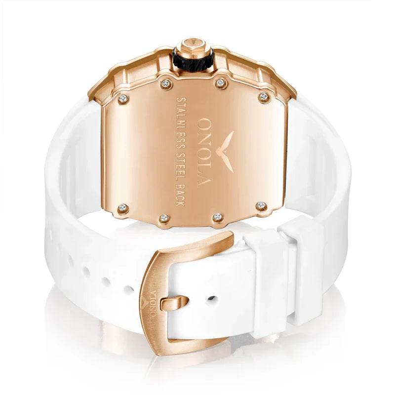 Montre ONOLA Homme, Quartz, Design Incrusté de Diamants, Étanche | Wayne Outfitters - Legeekshop