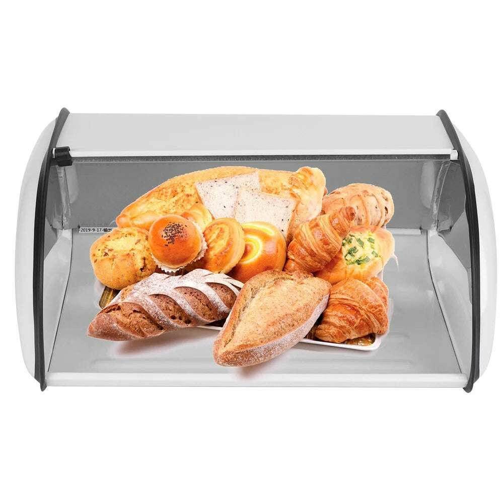 🥖 Boîte de rangement en acier inoxydable – Grand conteneur cuisine avec ouverture coulissante - Legeekshop