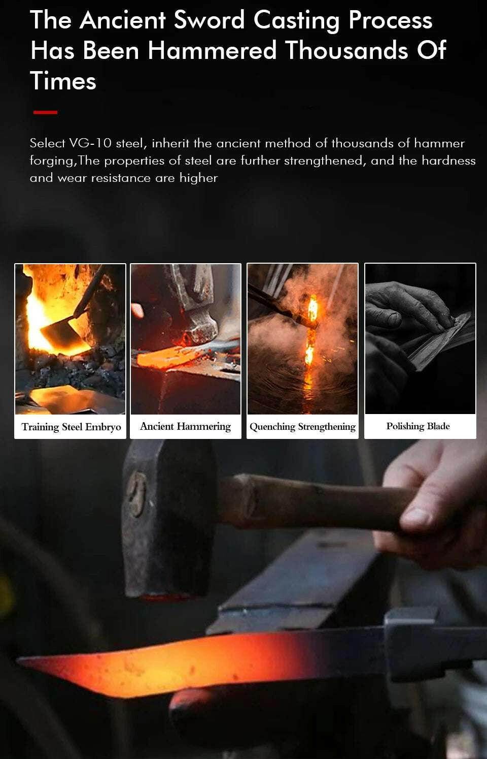 🔪 Couteau Kiritsuke Japonais Forgé à la Main – Acier Damas VG10 (8.2") - Legeekshop