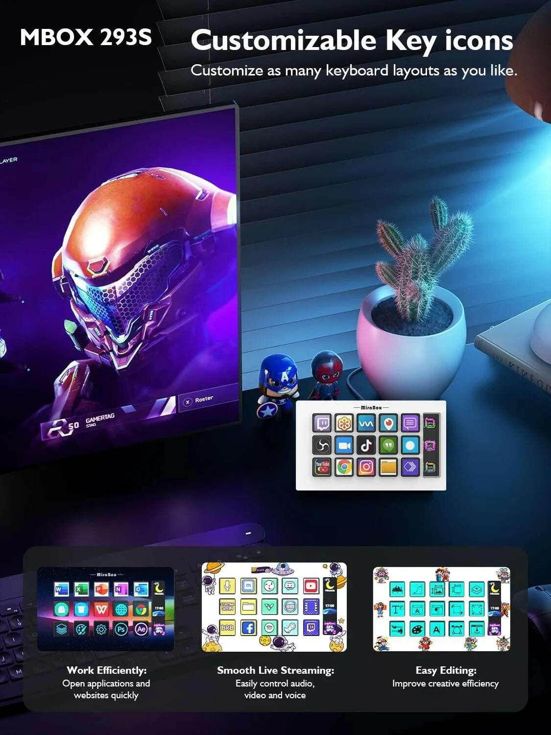 🎛️ Stream Deck Mini – Clavier Visuel 15 Touches LCD Personnalisables | Win / macOS - Legeekshop