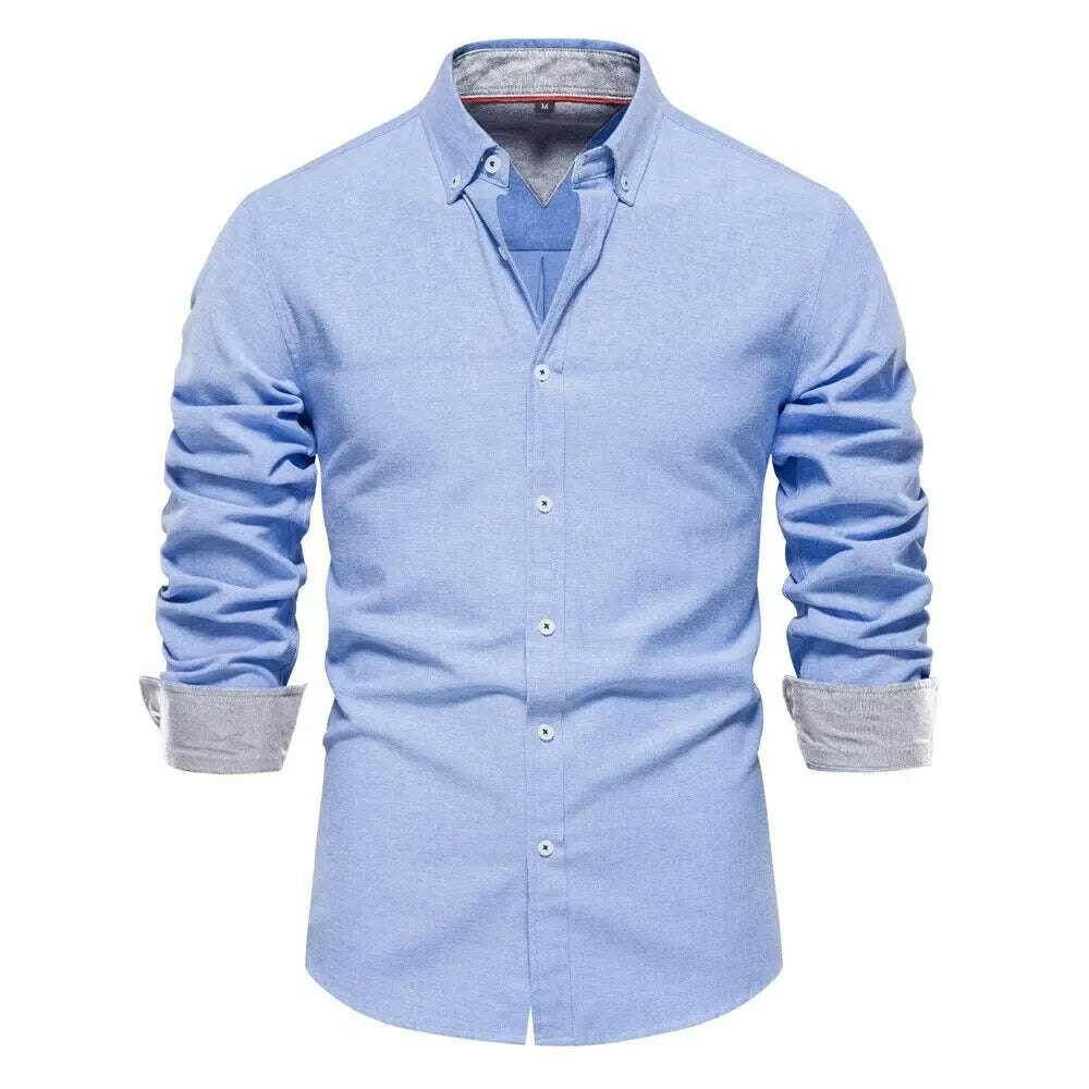 👔 Chemise Homme AIOPESON – Élégance Oxford Printemps-Automne - Legeekshop