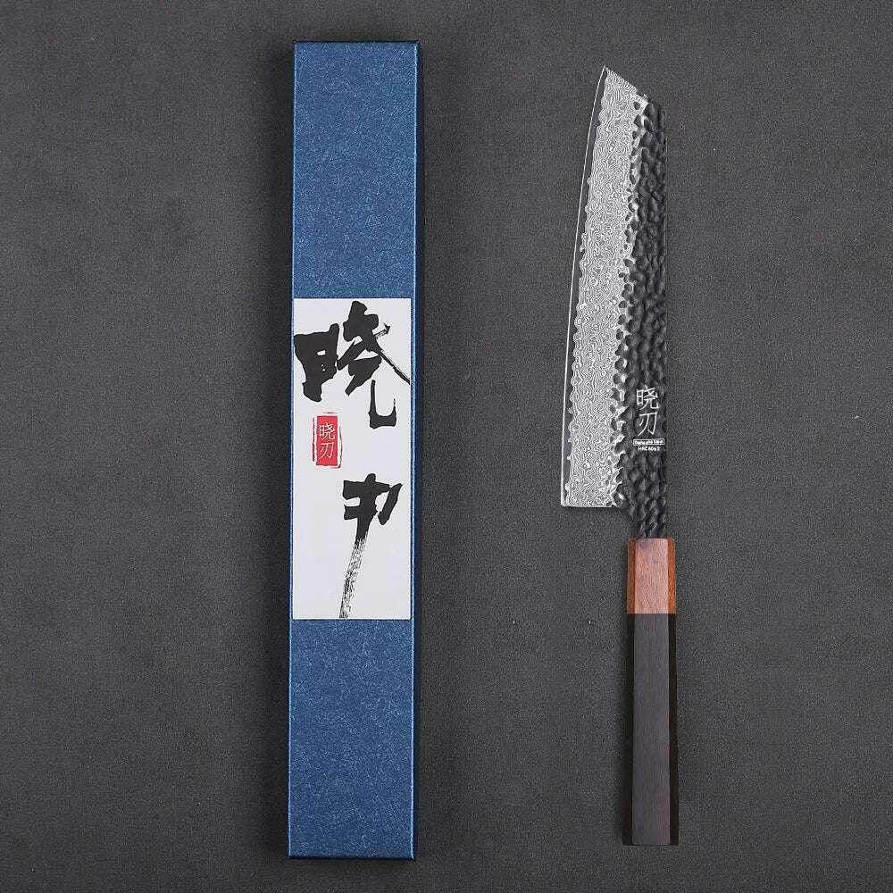 🔪 Couteau Kiritsuke Japonais Forgé à la Main – Acier Damas VG10 (8.2") - Legeekshop