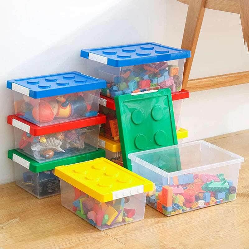 🧸 Boîte de Rangement Empilable – Organisateur Blocs de Construction & Jouets | Taille S ou L - Legeekshop