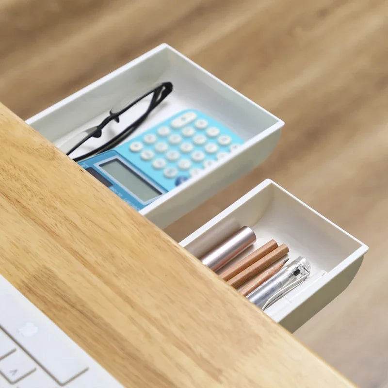🖇️ Boîte de Rangement Cachée pour Bureau – Tiroir Auto-Adhésif Discret | Organisateur Plastique - Legeekshop