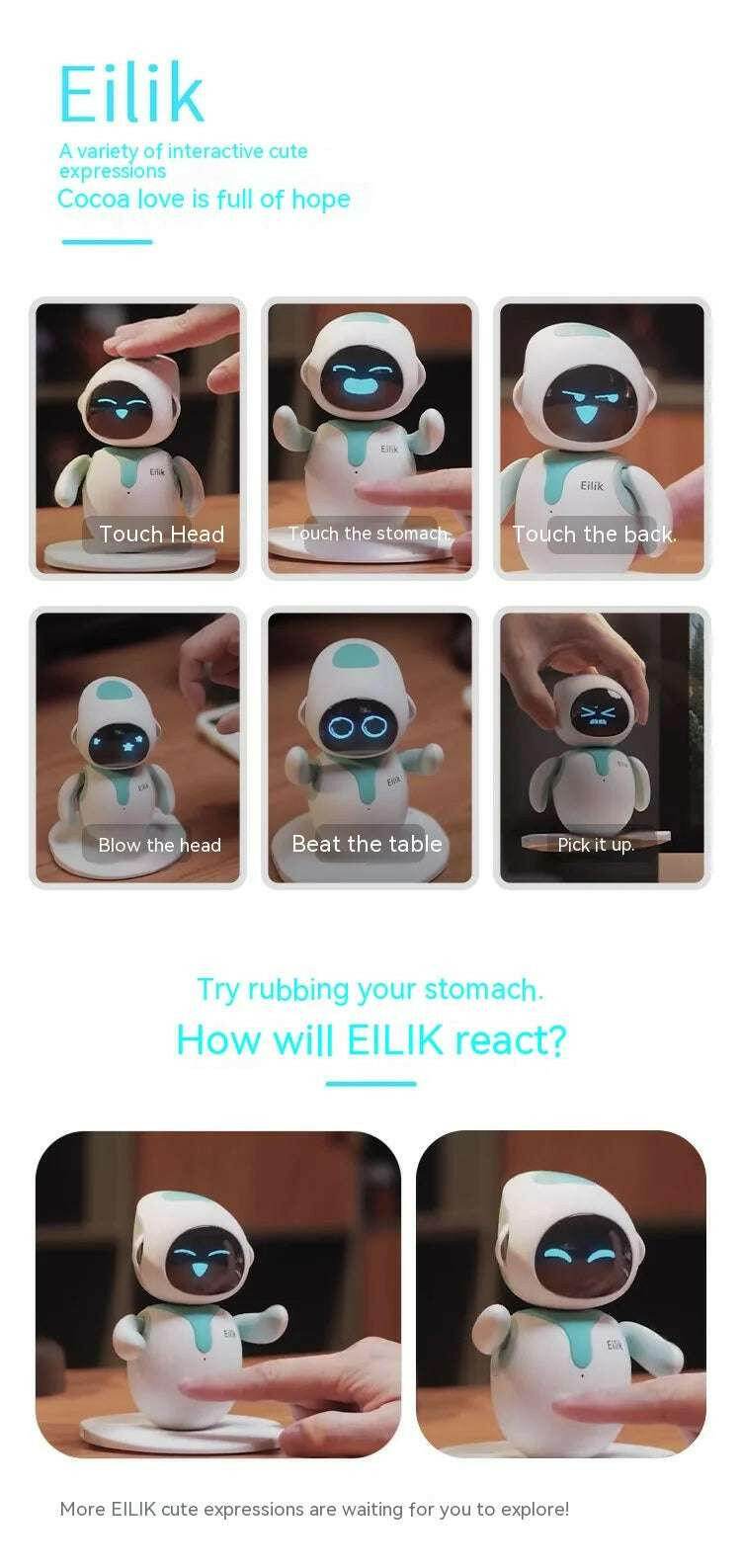 🤖 Eilik – Robot compagnon intelligent avec interaction émotionnelle AI - Legeekshop