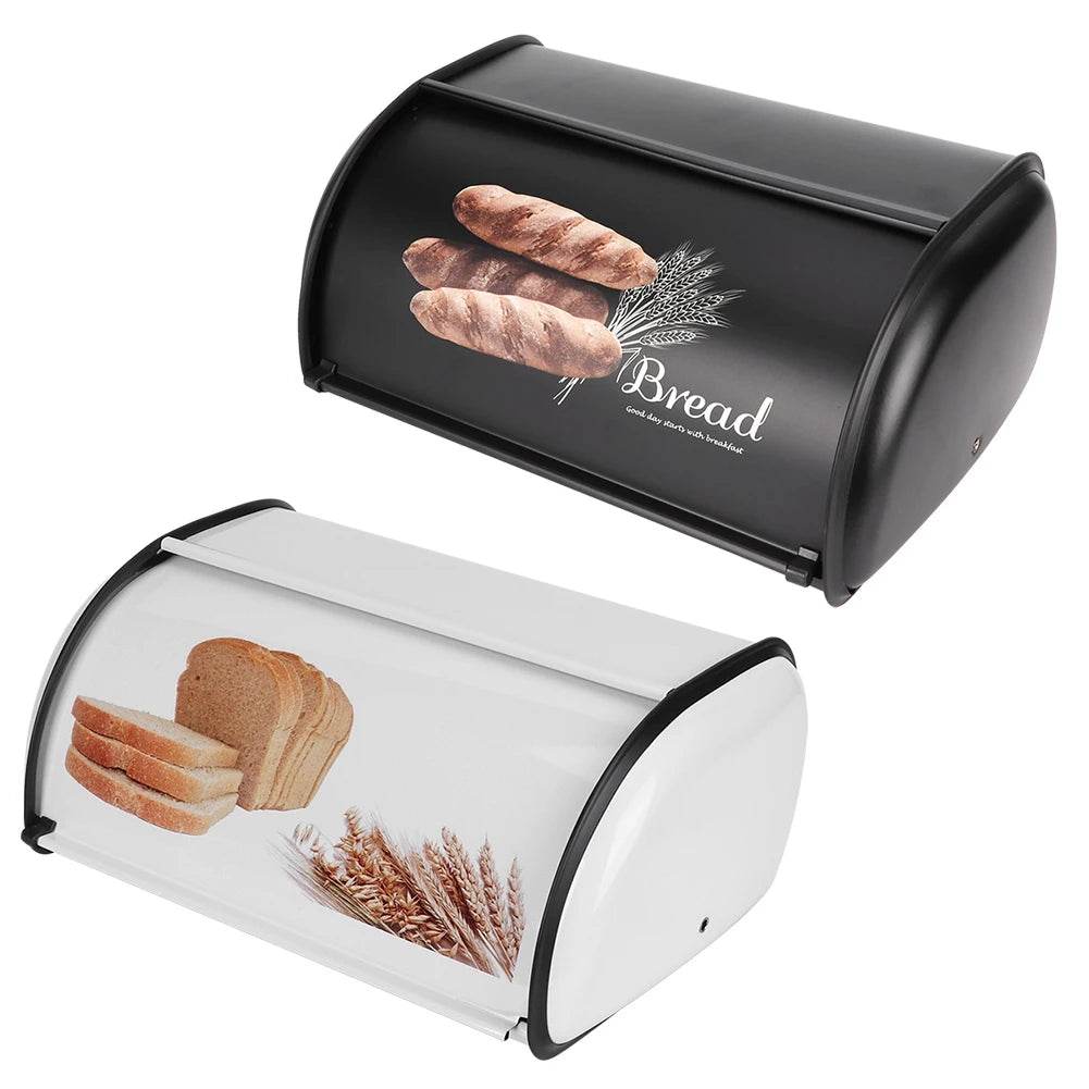 🥖 Boîte de rangement en acier inoxydable – Grand conteneur cuisine avec ouverture coulissante - Legeekshop