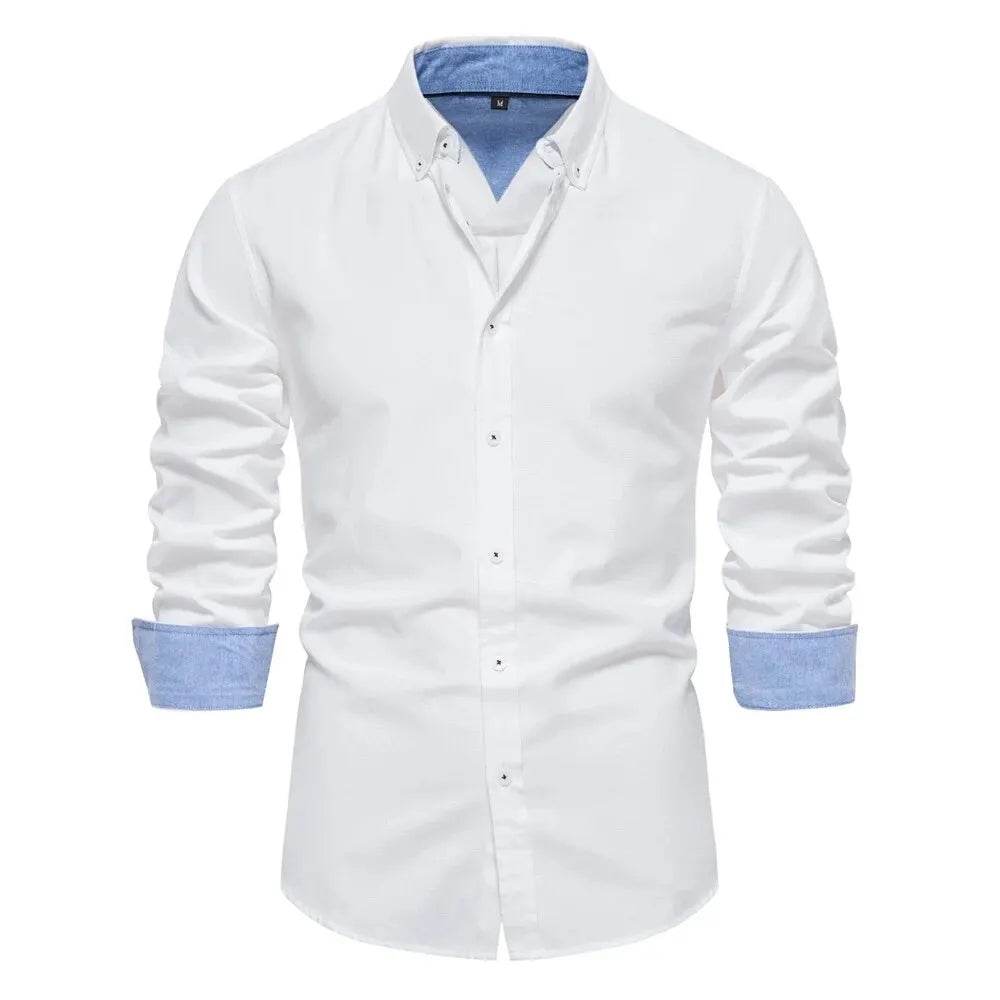 👔 Chemise Homme AIOPESON – Élégance Oxford Printemps-Automne - Legeekshop
