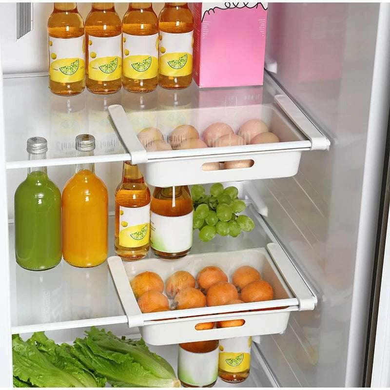 🥚 Boîte de Rangement d'Œufs Coulissante à 3 Couches – Style Échelle | Grande Capacité Réfrigérateur - Legeekshop