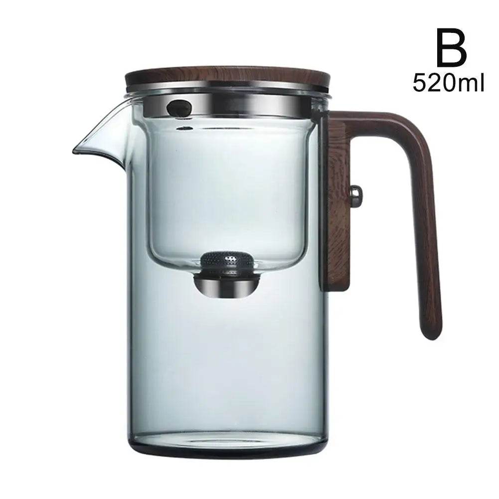 🍵 Théière en Verre avec Séparateur Intégré & Poignée en Bois – 520ML / 720ML - Legeekshop