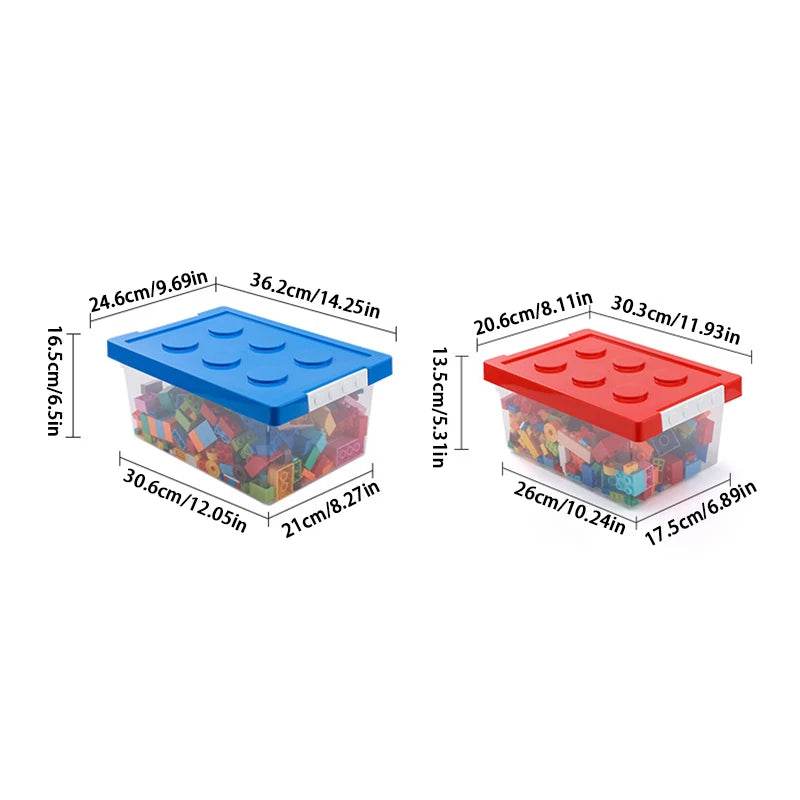 🧸 Boîte de Rangement Empilable – Organisateur Blocs de Construction & Jouets | Taille S ou L - Legeekshop