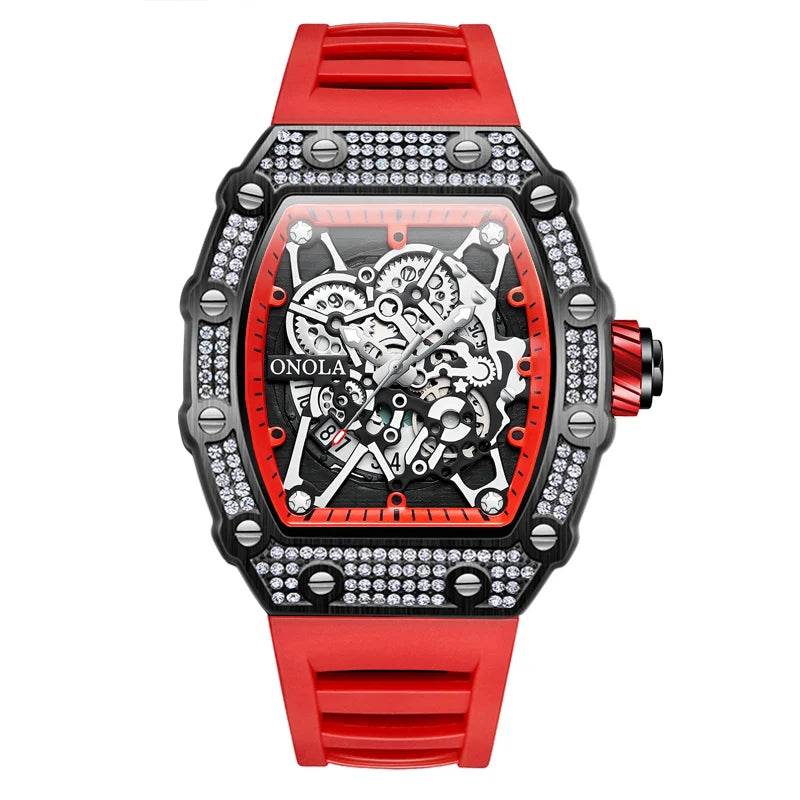 Montre ONOLA Homme, Quartz, Design Incrusté de Diamants, Étanche | Wayne Outfitters - Legeekshop