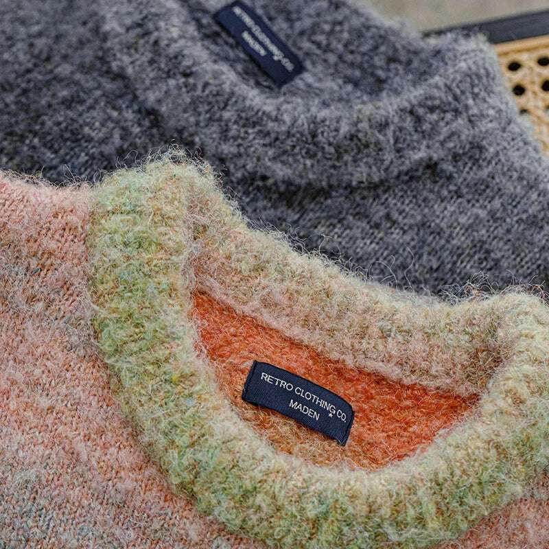 Pull en Tricot Arc-en-Ciel Femme, Col Rond, Chaud et Polyvalent | MADEN | Wayne Outfitters - Legeekshop