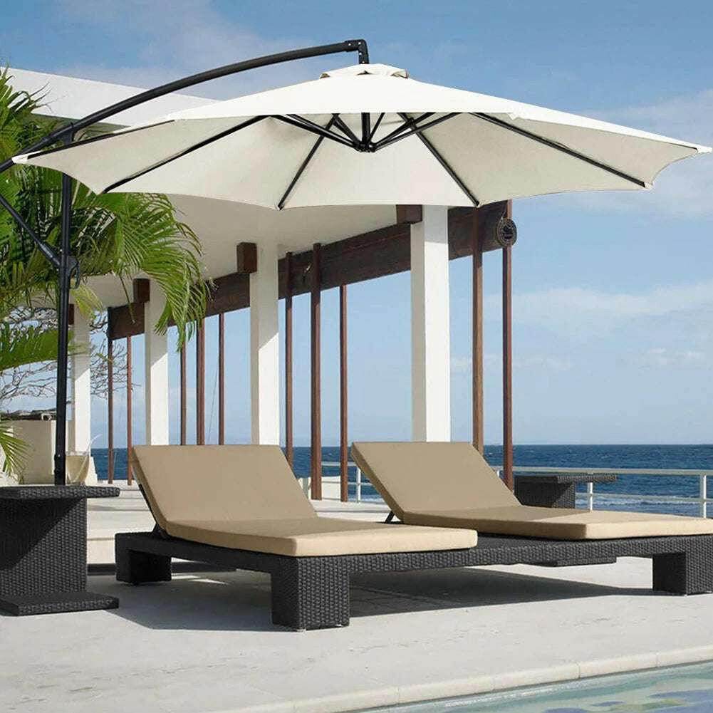 ☀️ Tissu de remplacement pour parasol – 6/8 nervures, polyester imperméable UV30+ - Legeekshop