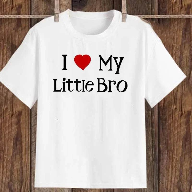 👕 T-shirt Enfant "I ❤️ My..." – Fratrie Assortie | Déclarations d’Amour Frère/Sœur - Legeekshop