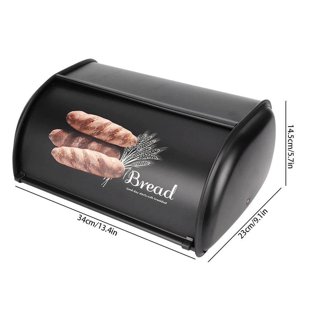 🥖 Boîte de rangement en acier inoxydable – Grand conteneur cuisine avec ouverture coulissante - Legeekshop