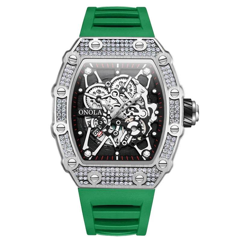 Montre ONOLA Homme, Quartz, Design Incrusté de Diamants, Étanche | Wayne Outfitters - Legeekshop