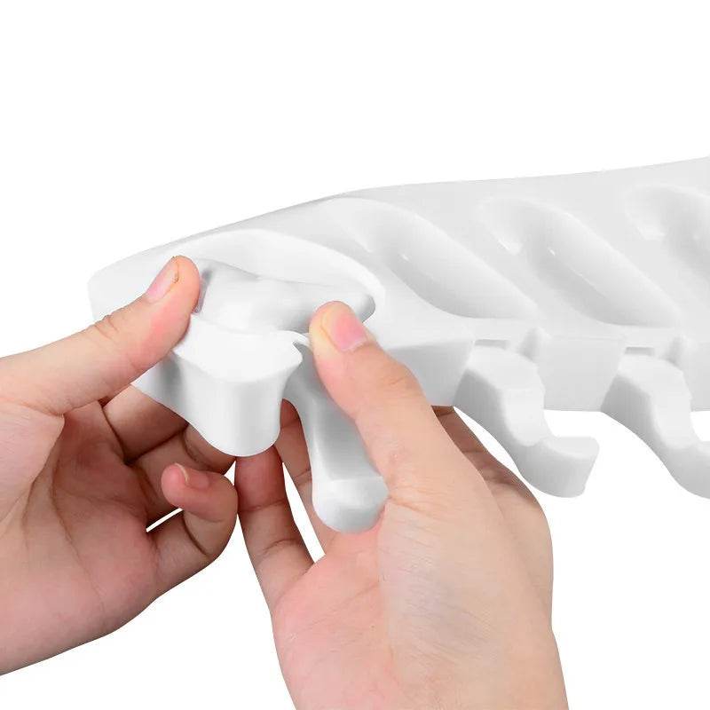 🍨 Moule à crème glacée en silicone – Fabrication de sucettes glacées maison (4/8 trous) - Legeekshop