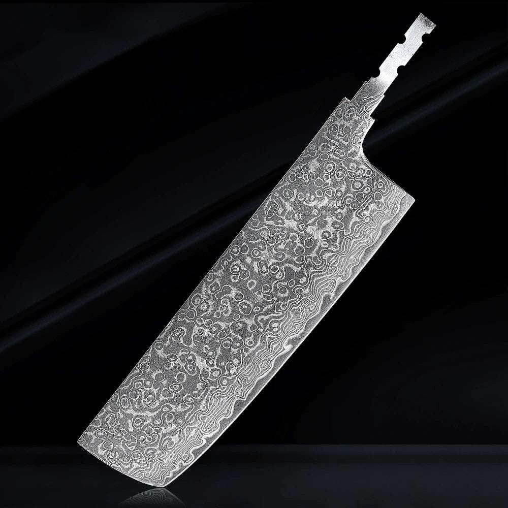 🗡️ TURWHO - Lame Japonaise Forgée Main en Acier Damascus 67 Couches (Sans Manche) - Legeekshop