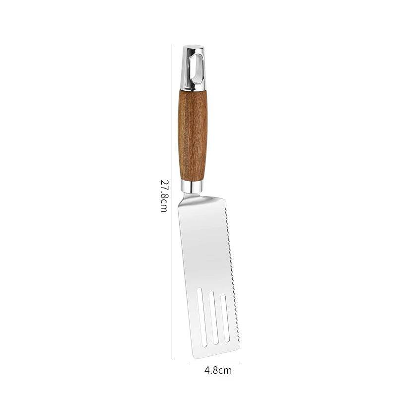 🍳 Spatule Professionnelle Inox & Bois – Pour Steak, Crêpes & Teppanyaki - Legeekshop