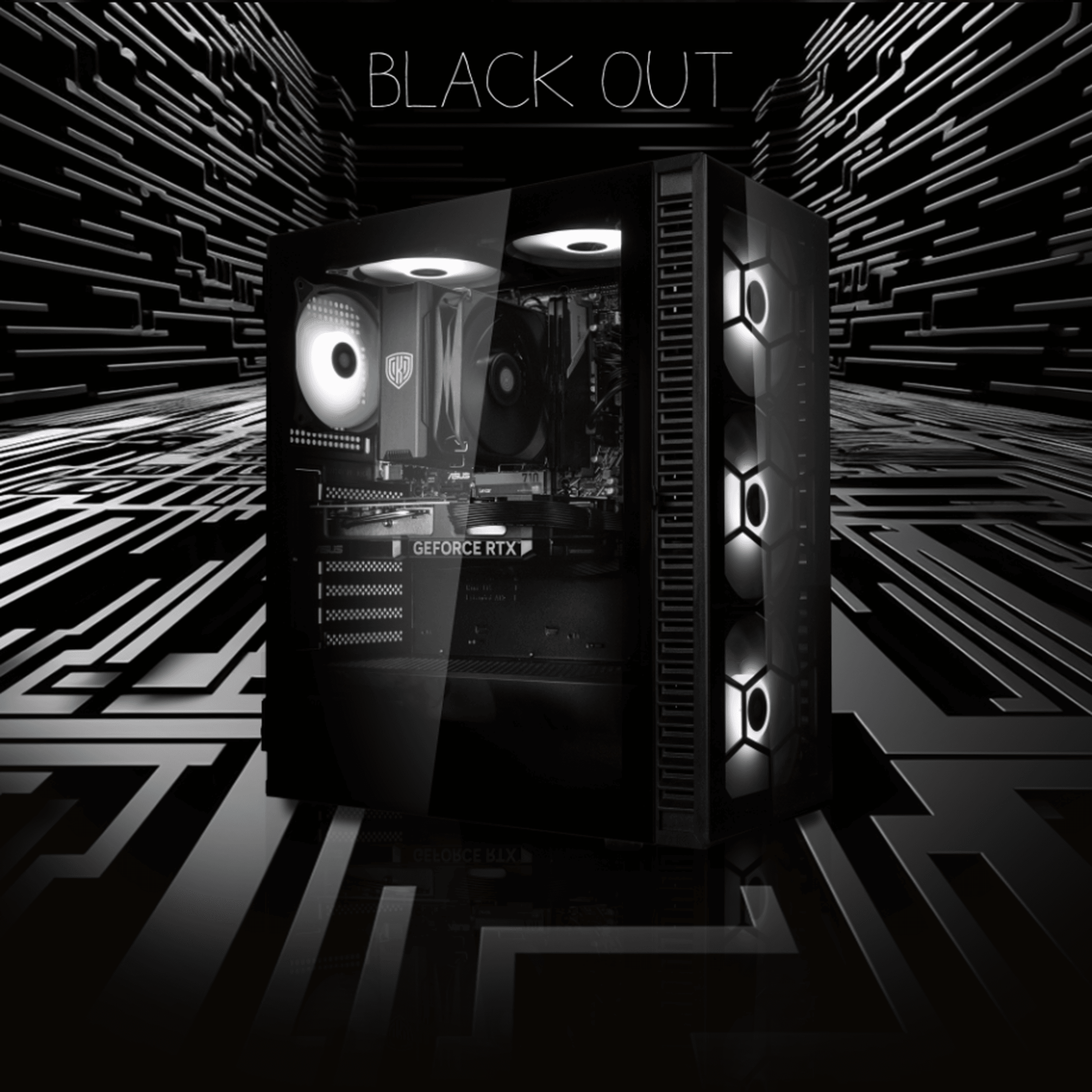 Gaming PC Black Out - AMD Ryzen 5 7600X, NVIDIA GeForce RTX 4060 Ti - Legeekshop