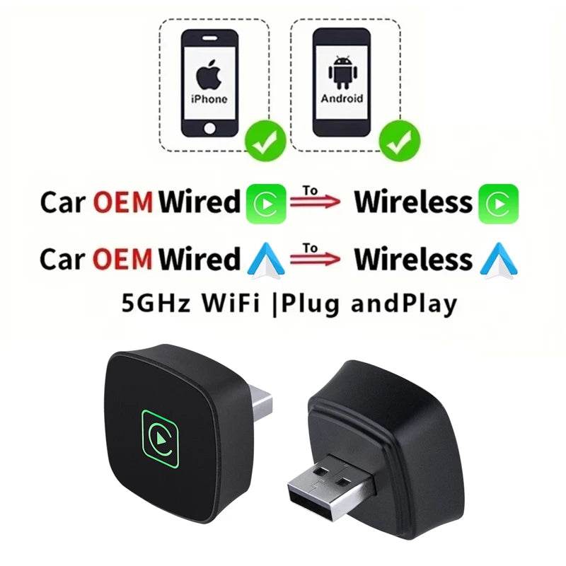 🚗 Adaptateur Auto CarPlay & Android Auto Sans Fil | Plug & Play 🔄 - Legeekshop