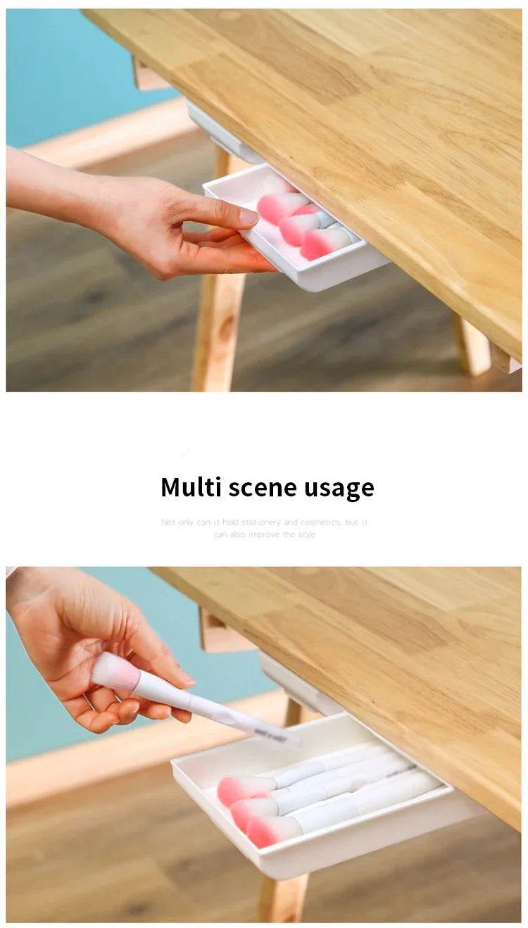 🖇️ Boîte de Rangement Cachée pour Bureau – Tiroir Auto-Adhésif Discret | Organisateur Plastique - Legeekshop